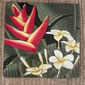 Island Plantations Island Gardens Pattern Ceramic Trivet, Plate, Etc.